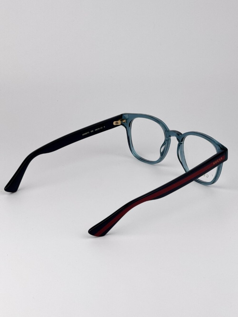 Gucci GG0927O 006 Square Eyeglasses Transparent Blue NEW AUTHENTIC - Picture 5 of 9